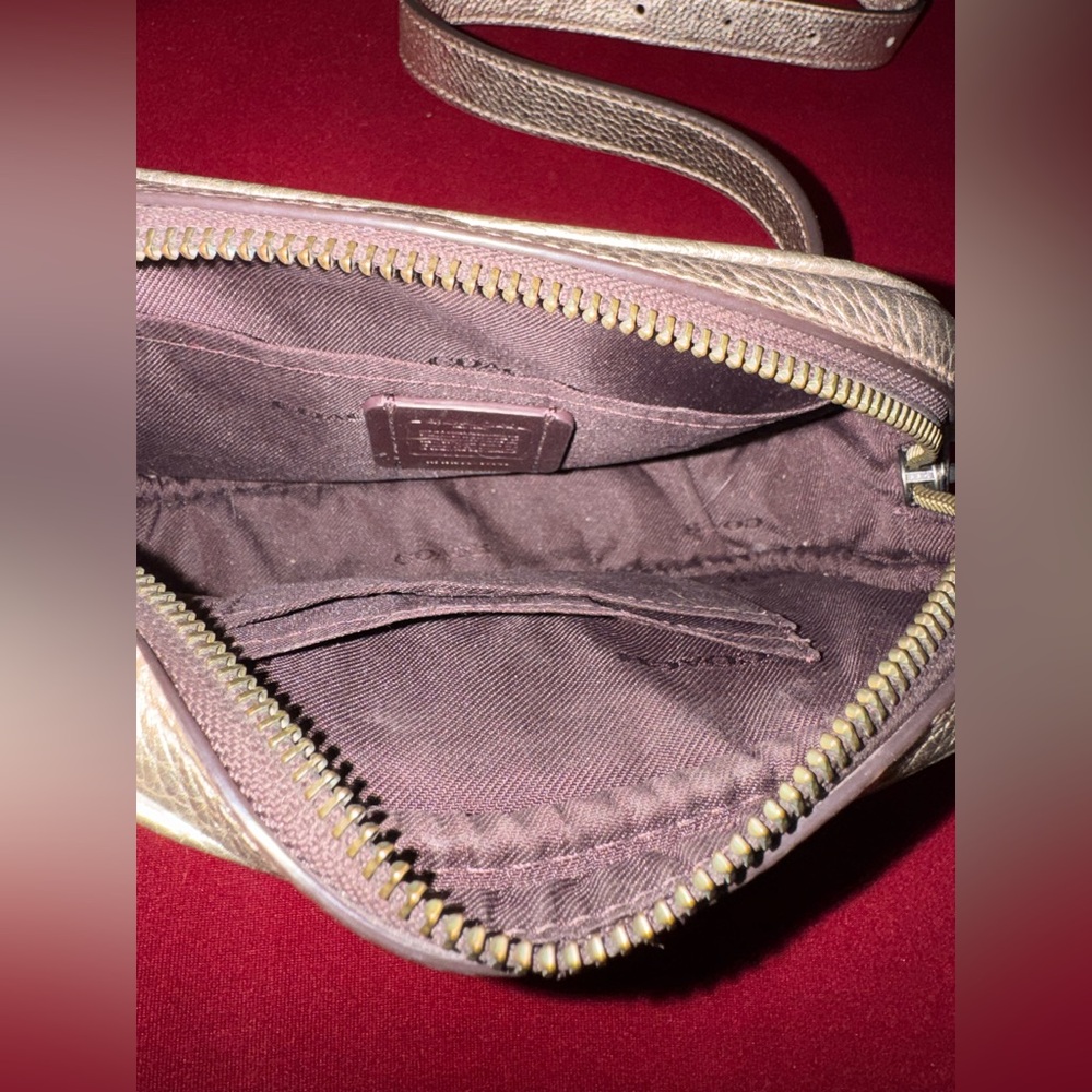 Coach Metallic Pebbled Leather Belt Bag/Fanny Pack - Picture 4 of 11